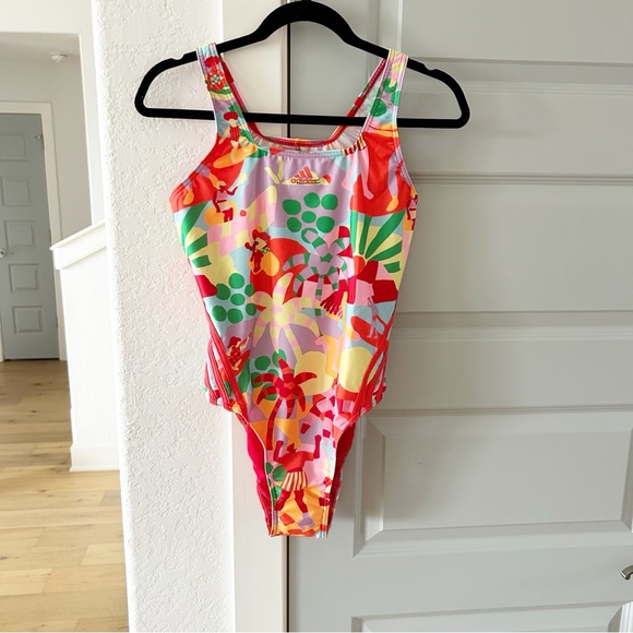 NWT Farm Rio Adidas One Piece Printed Swimsuit - Picture 4 of 7